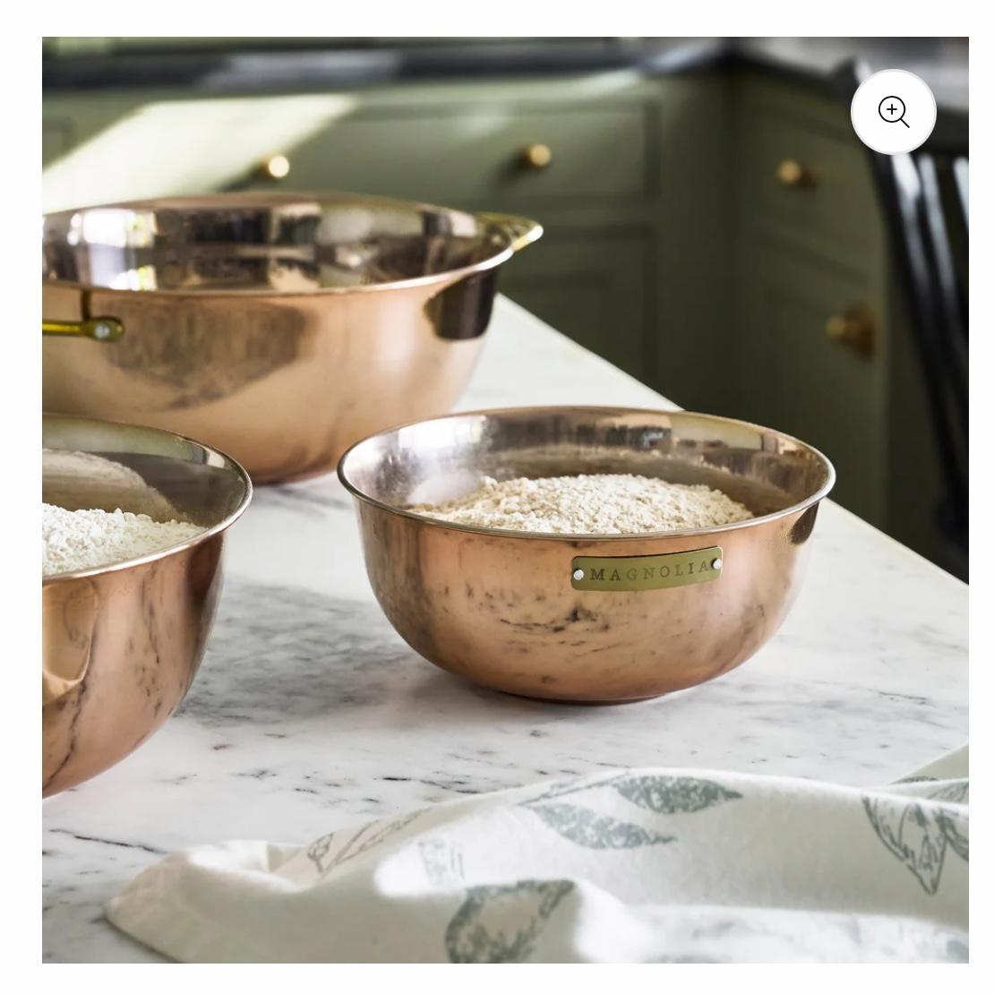 Magnolia Copper Mixing Bowl Set of Three