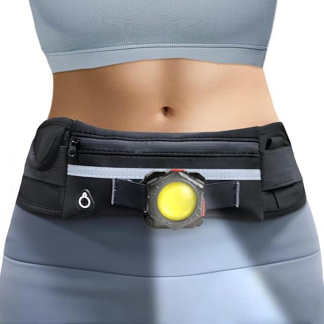 Minsk Running Lights, 1000Lumens Wearable Light Clip on Waist Belt, Super Bright COB Light with Adjustable Large Fanny Packet for Running, Walking, Hiking at Night(Waistlight)