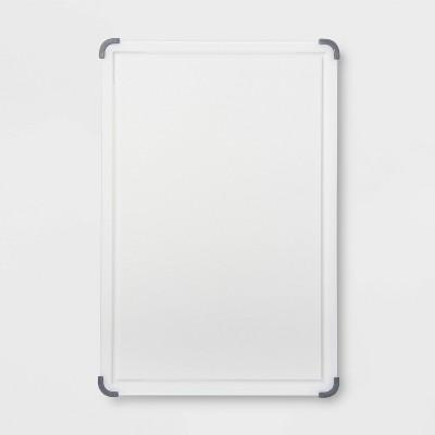 12"x18" Nonslip Poly Cutting and Carving Board White - Made By Design™