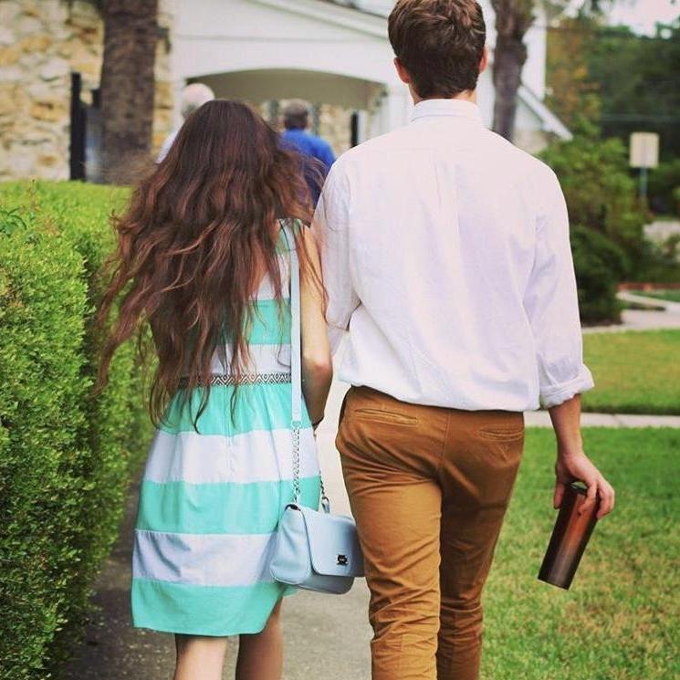 Walking to the parish house after church one Sunday!