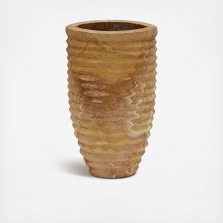 Saava Ribbed Stone Vase