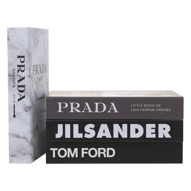 PROBENEX Decorative Faux Books | Home Decor | Coffee Table | Bookshelf | Aesthetic Book Set | Living Room | Preppy | Stylish | Modern Decor (Marble_Large, Large)