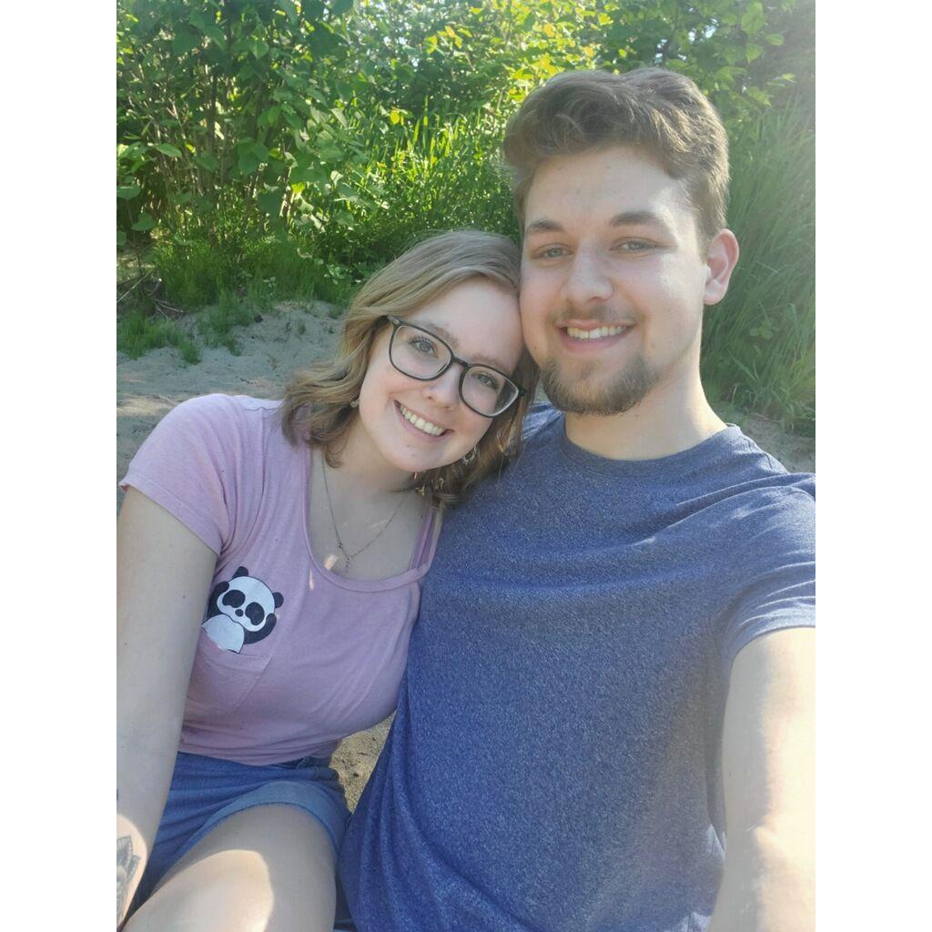 Our very first photo together. We took this at Burtheson Park in Lynden, and it is one of our favorite places to go.