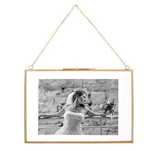 Cq acrylic 11 x 14 Picture Frames Made of Copper and High Definition Glass Display Pictures 8x10 or 11x14 for Wall mounting Photo Frame,Gold,Pack of 1