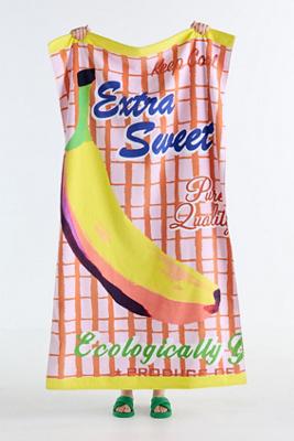 Cotton Woven Vintage Fruit Poster Beach Towel
