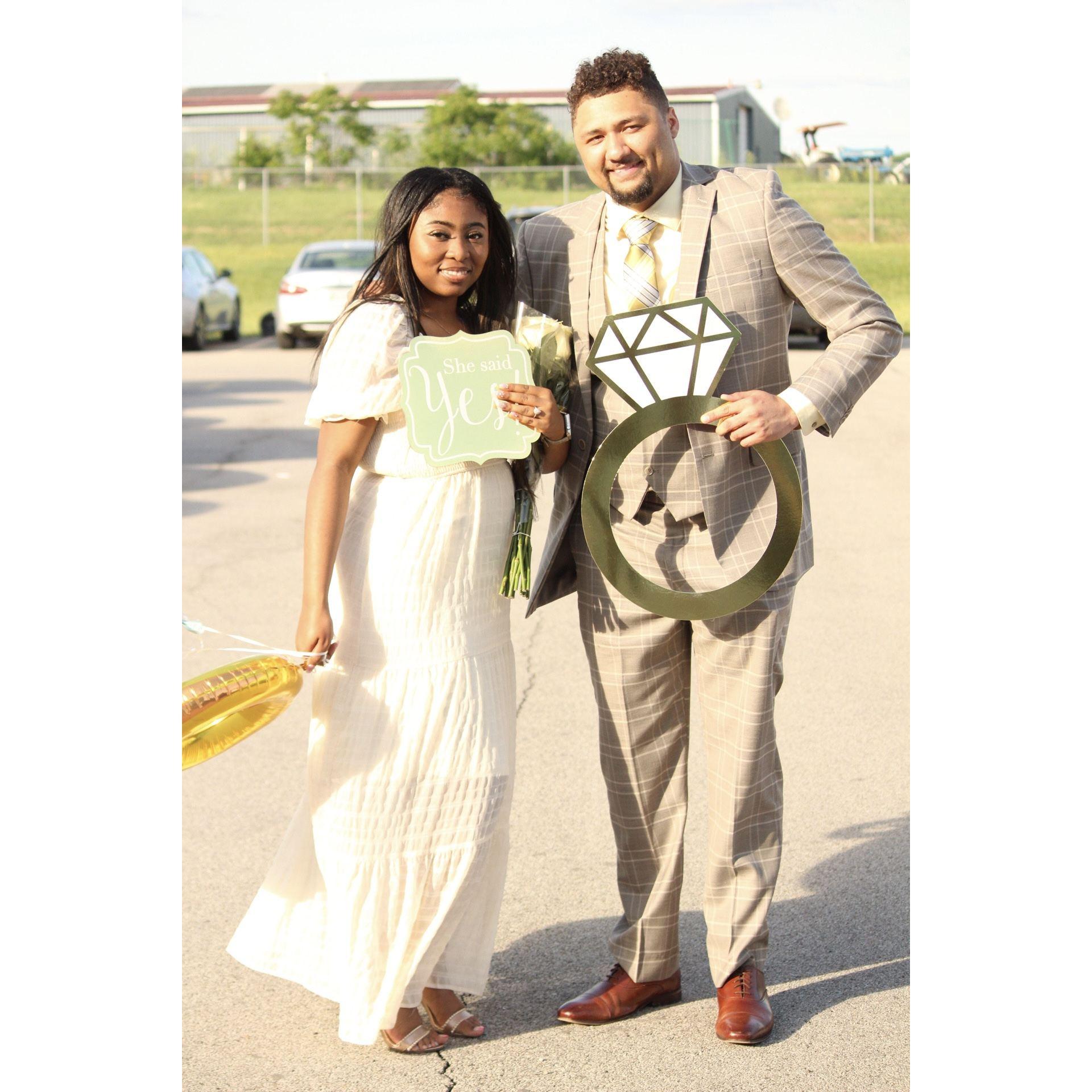 Justin's proposal, 05/29/2022 @ Lunken Airport! She said YES!