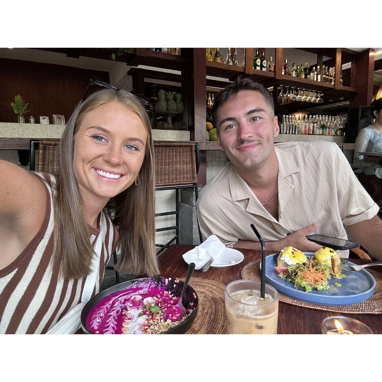 Our first breakfast in Bali