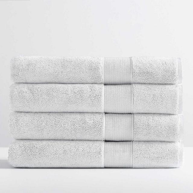 White PB Classic Organic Bath Towels, Set of 4