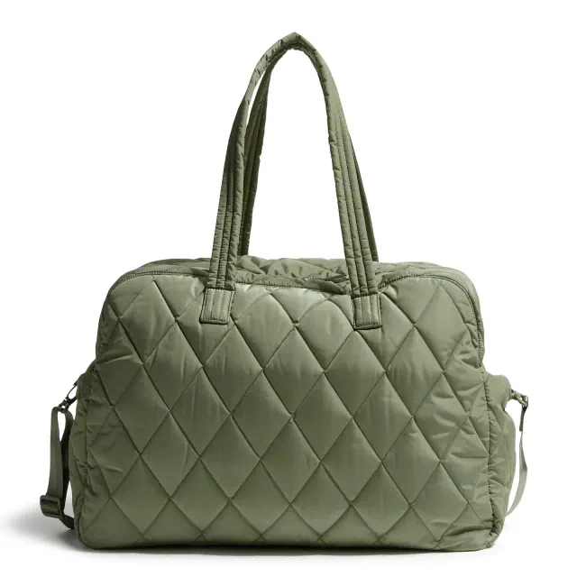 Vera Bradley Women's Outlet Ultralight Large Weekender Travel Bag Deep Lichen Green