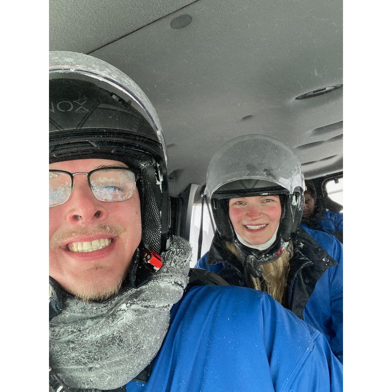 Our snow-covered engagement-moon in Iceland!
