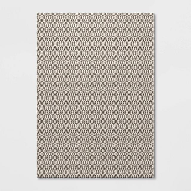 6' x 9' Diamond Outdoor Rug Gray - Threshold™
