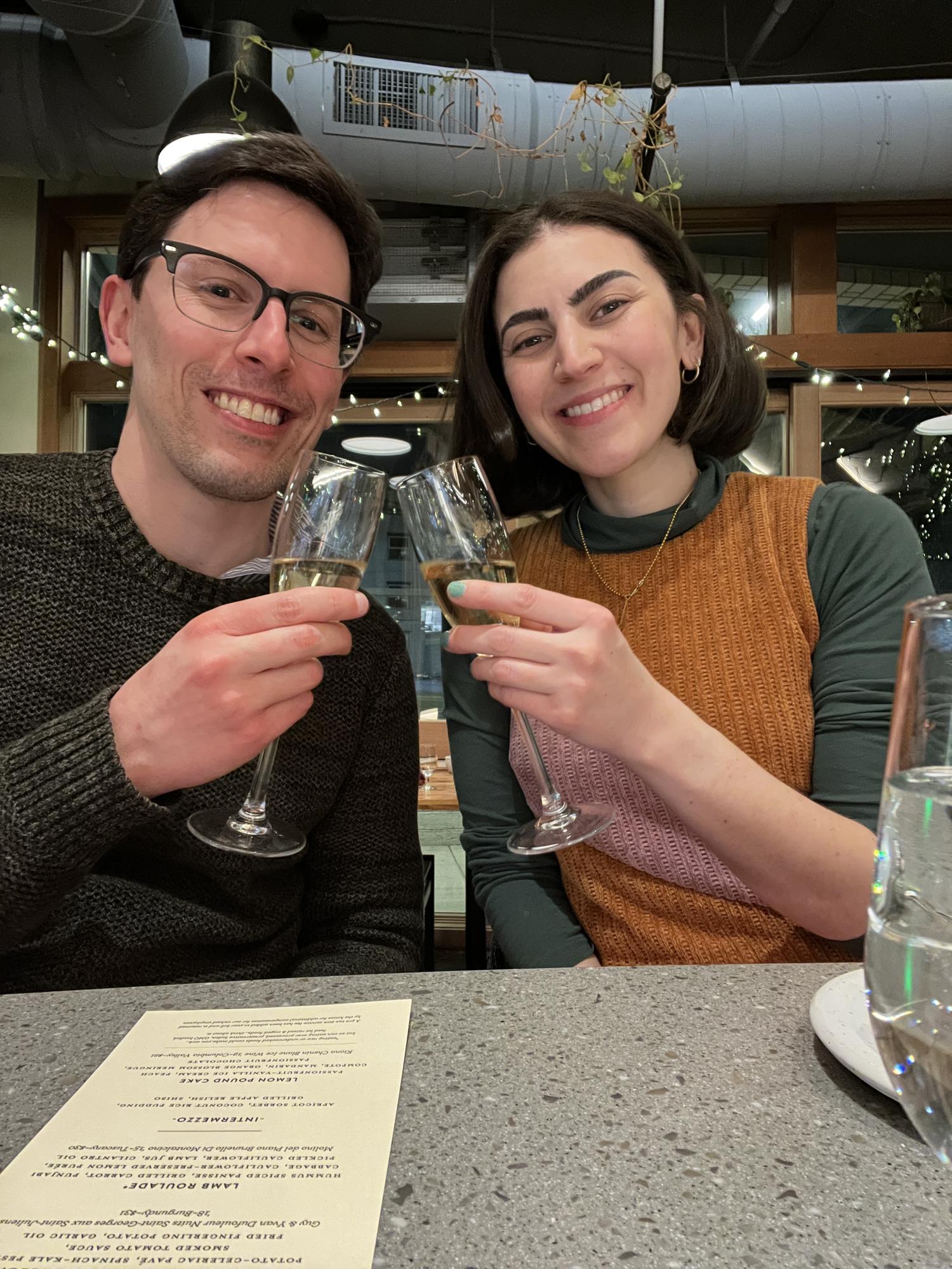A fancy night out for our 5th anniversary. February 2022: Seattle, WA.