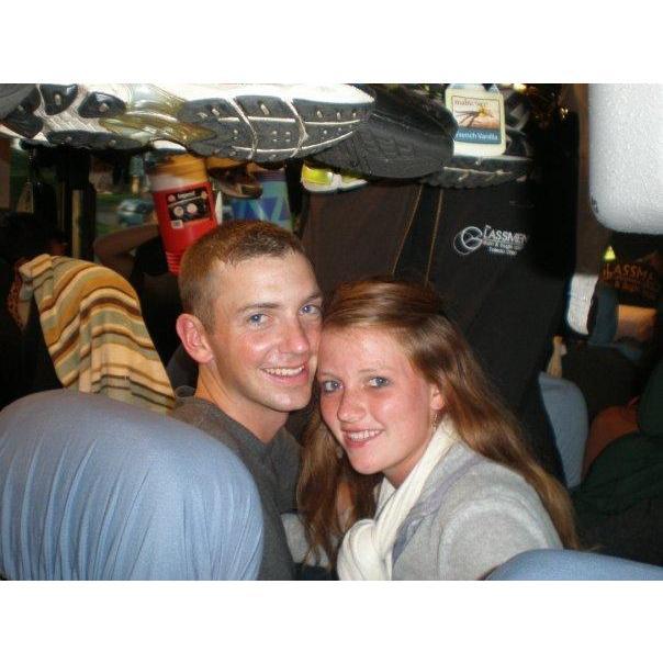 Summer 2009 - Our first home together: the drum corps tour bus