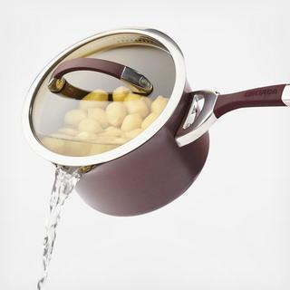 Symmetry Nonstick Covered Straining Saucepan