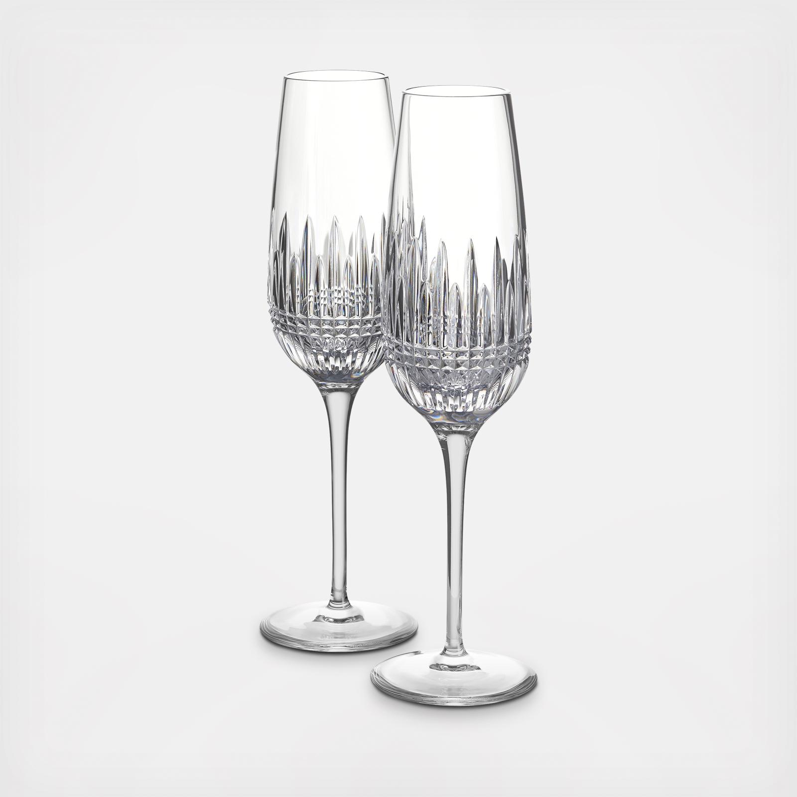 Flauto Da Champagne Lismore Diamond – Bicchiere In Vetro Per Bollicine, Design Classico A Diamante