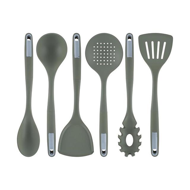 Restaurantware-Met Lux Kitchen Utensil Set, 1 Silicone Utensil Set - 6 Pieces Per Set, High-Heat Tolerance, Green Silicone Kitchen Utensils, for No-Stick Cookware