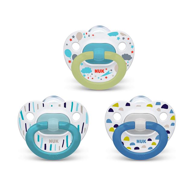 NUK Orthodontic Pacifier Value Pack, Boy, 0-6 Months, 3-Pack