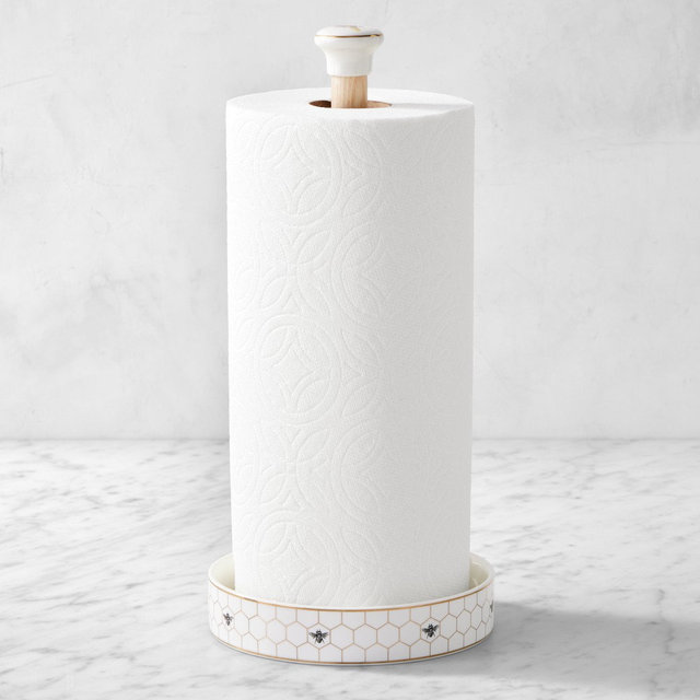 Honeycomb Paper Towel Holder, Porcelain