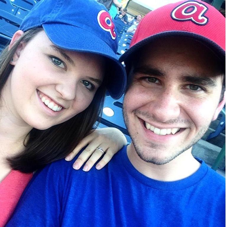 The first picture that Aaron and I took with each other at a Mississippi Braves game.
