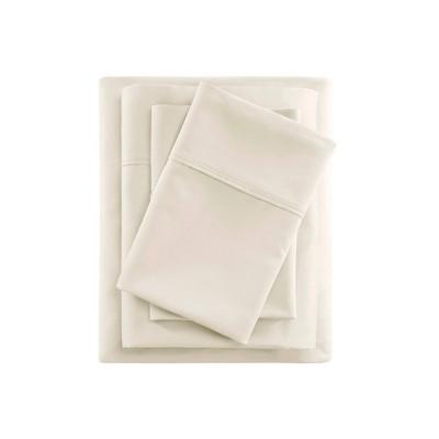 King 600 Thread Count Cooling Cotton Sheet Set Ivory