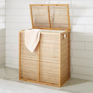 Zen Divided Bamboo Hamper