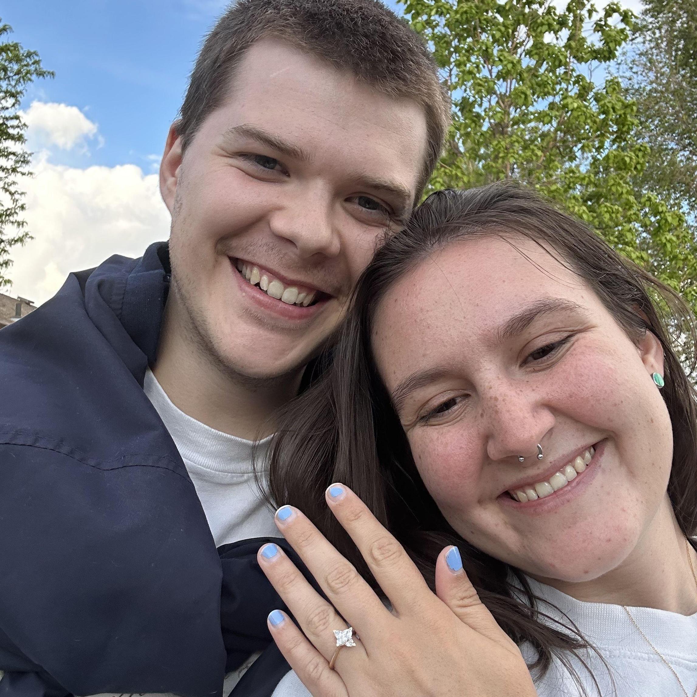 The evening we got engaged, May 2025