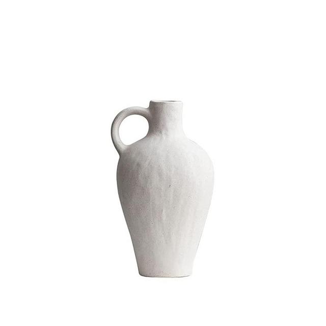 Bsdhjguyjuhp Ceramic Vase Ceramic Vase Simple Style Decoration, Elegant Dining Table Vase, Living Room Decoration, White Modern Home Decoration Vase