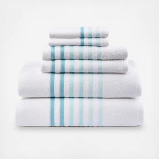 Ombre Stripe 6-Piece Bale Towel Set