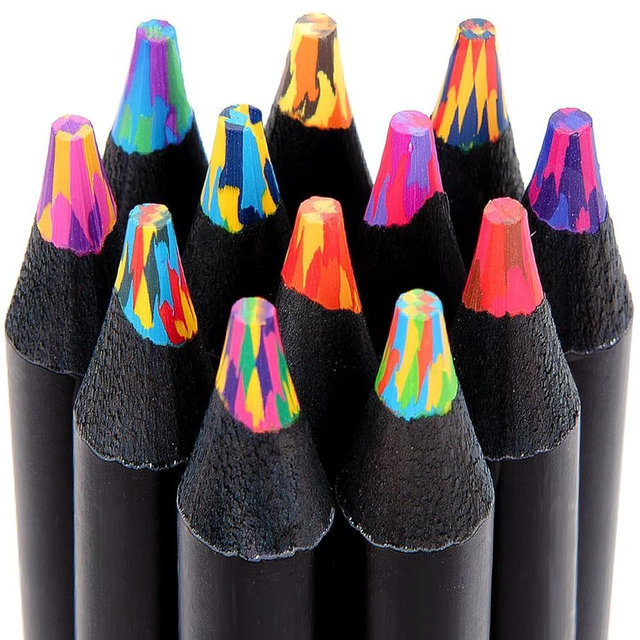 Yangmei Art Supplies, 12 Rainbow Colored Pencils, Gifts for Teens Girl Trendy Stuff, Art Supplies for Kids 9-12, Gifts for 5-12 Year Old Girl, Arts and Crafts Party Favors for Kids 8-12