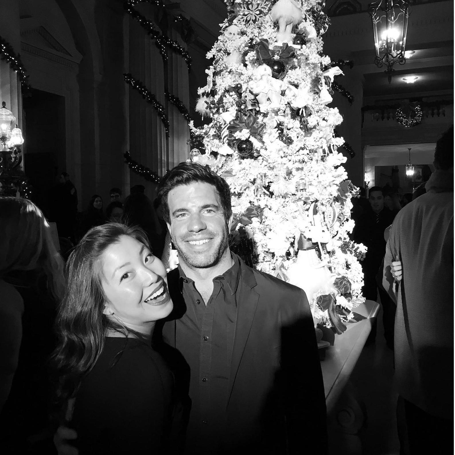 our first photo together, 2016.