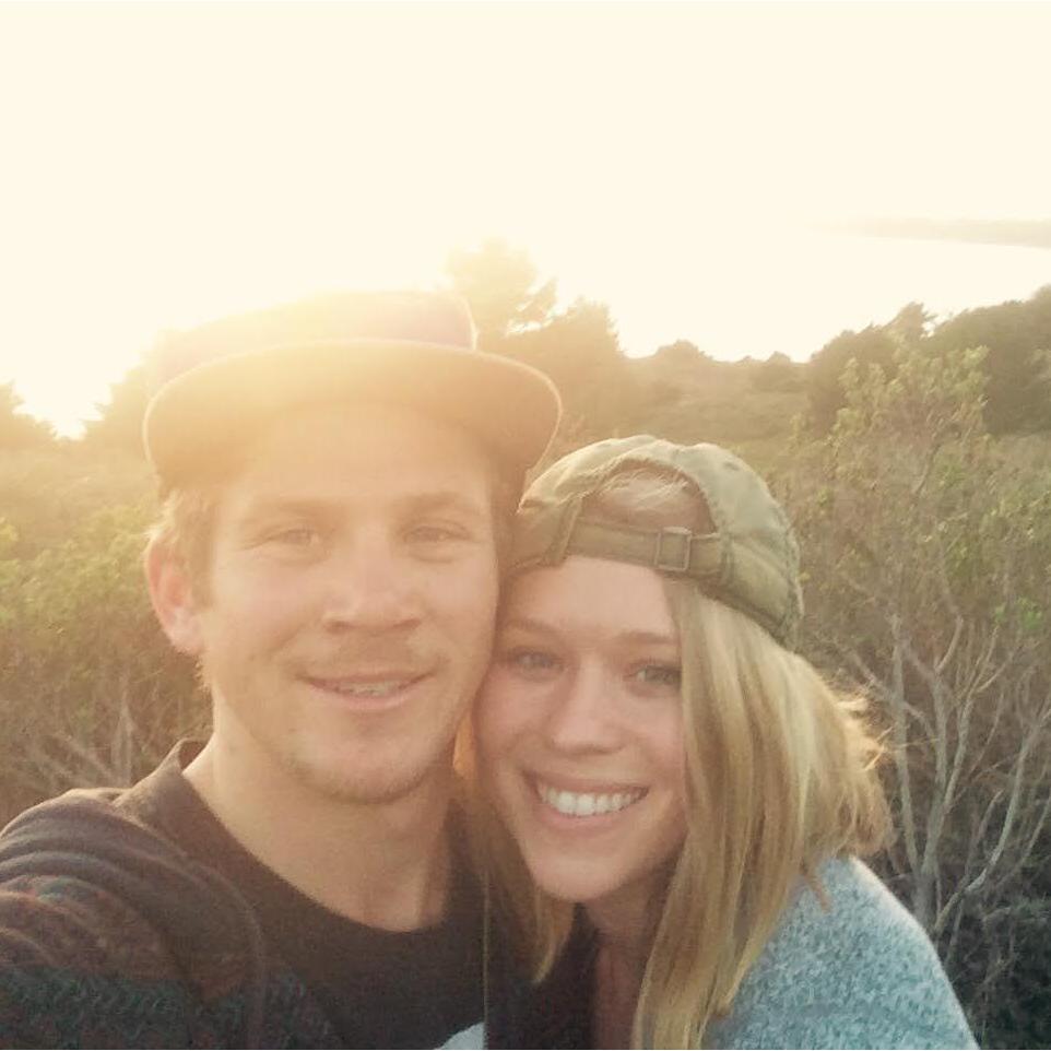 Young lovers on a hike