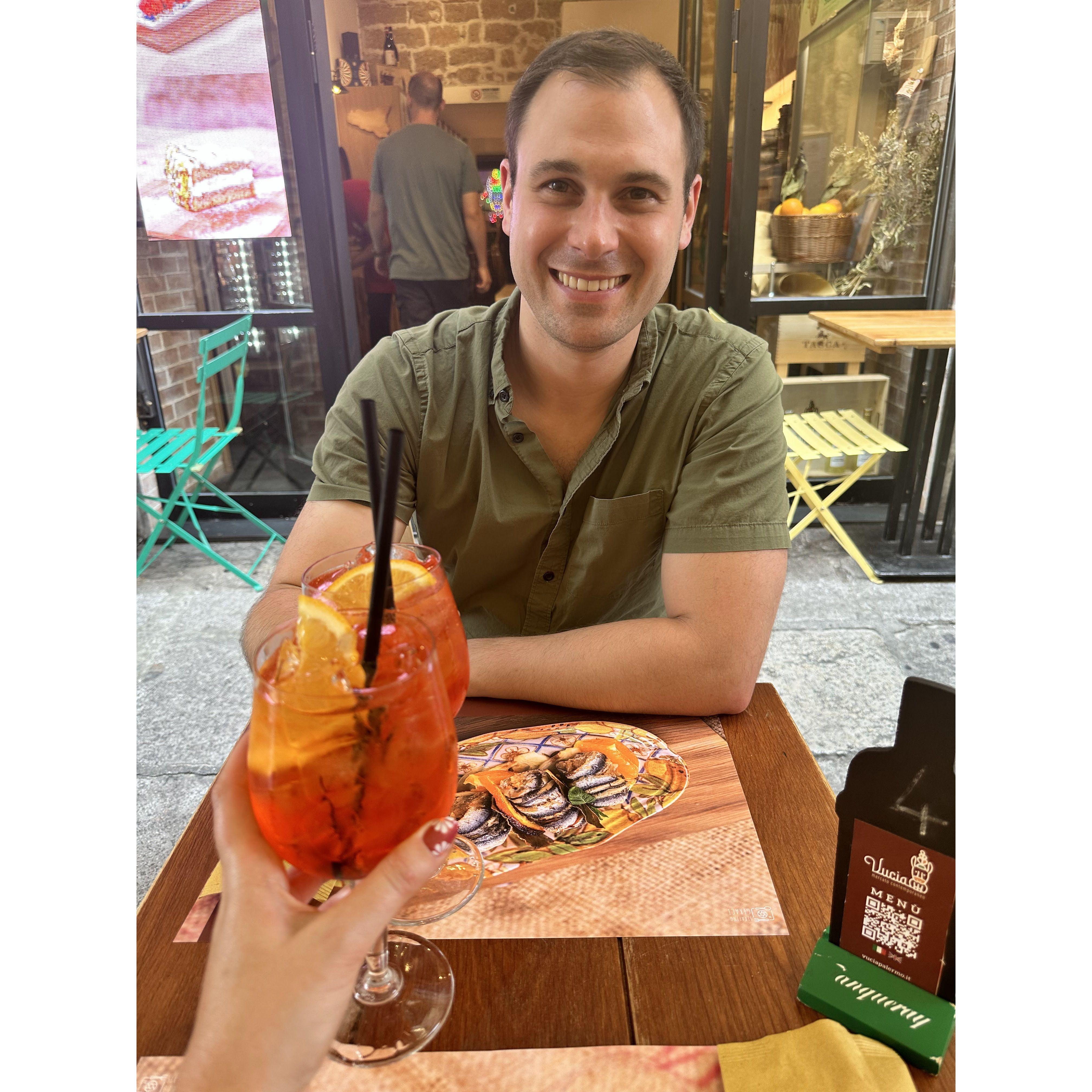 First aperol spritz in Sicily 2023!