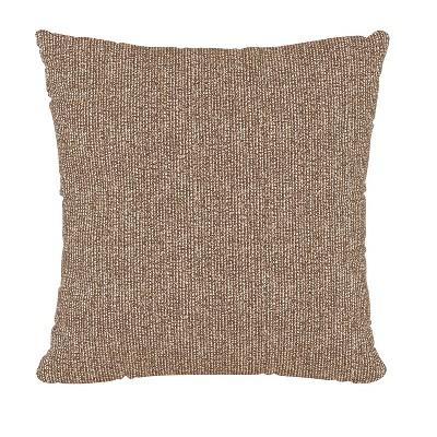 Textured Square Throw Pillow Brown/Cream - Skyline Furniture