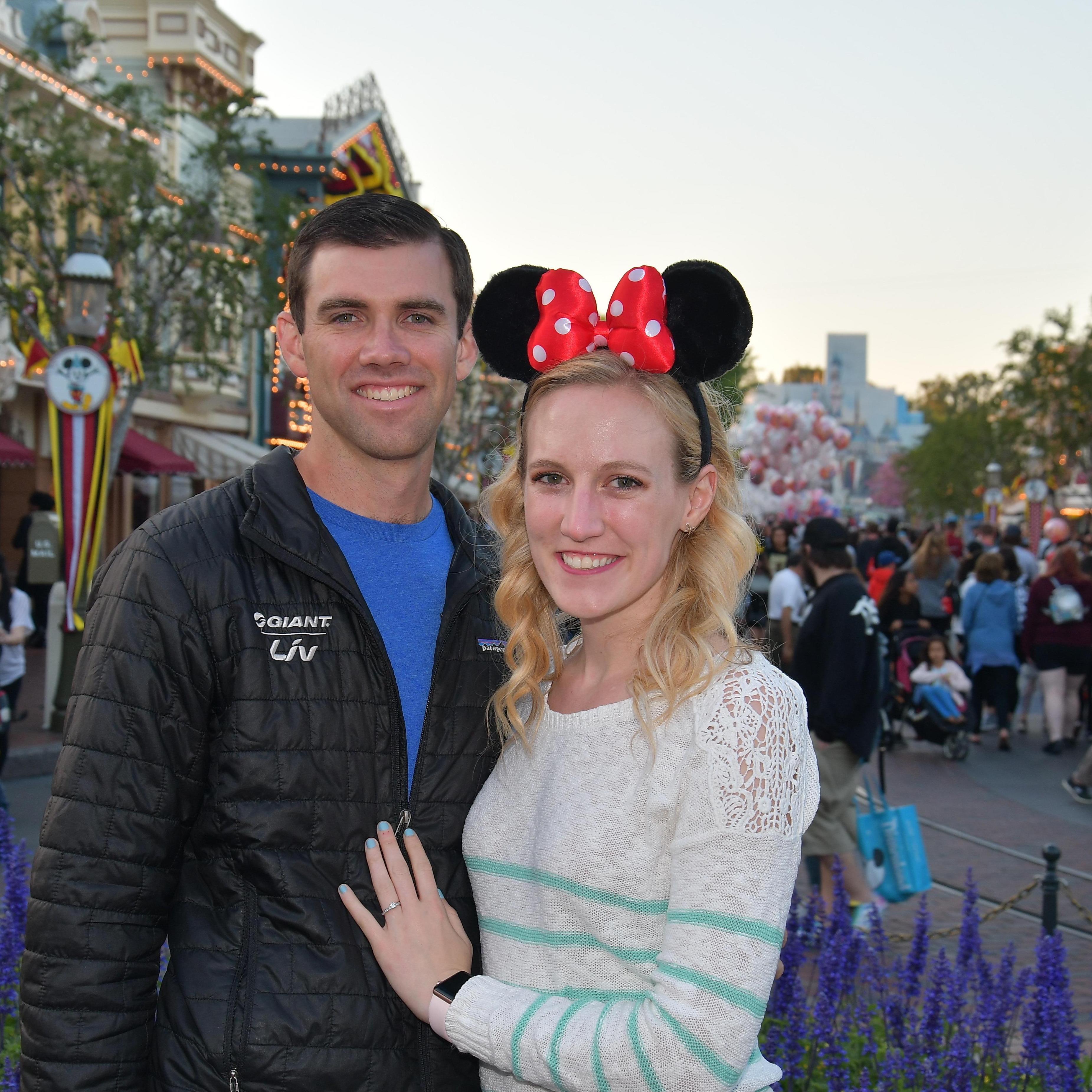 Disneyland 2019, later in the day after we got engaged!