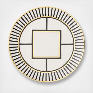 Metro Chic Salad Plate Stripe Rim