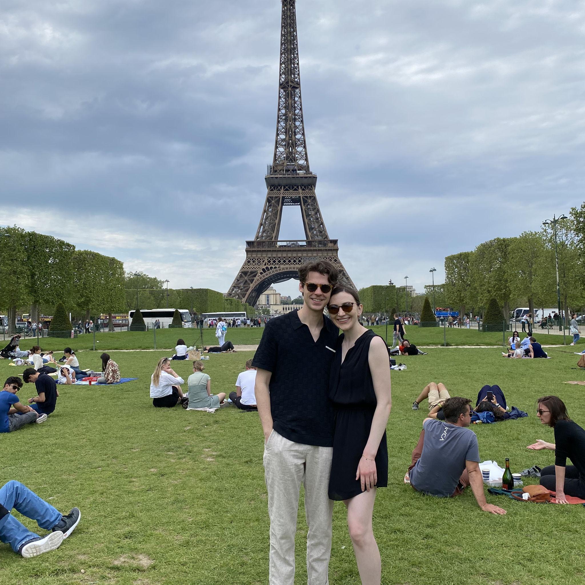 May 2023. Our first trip overseas together! We visited Will’s sister Claire in London and took the train through the Chunnel to Paris.