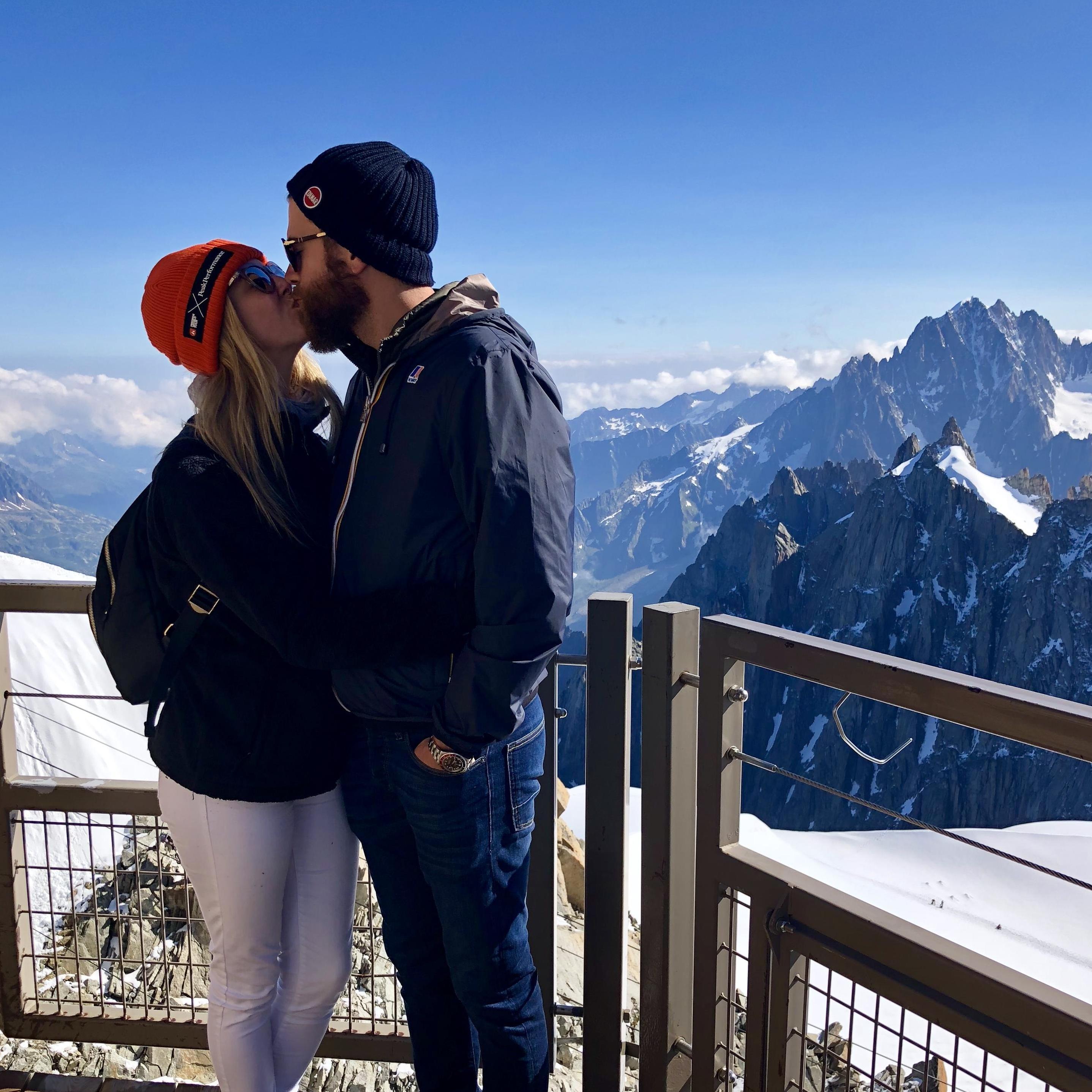 Overlooking Mont Blanc from Chamonix, France 2018.