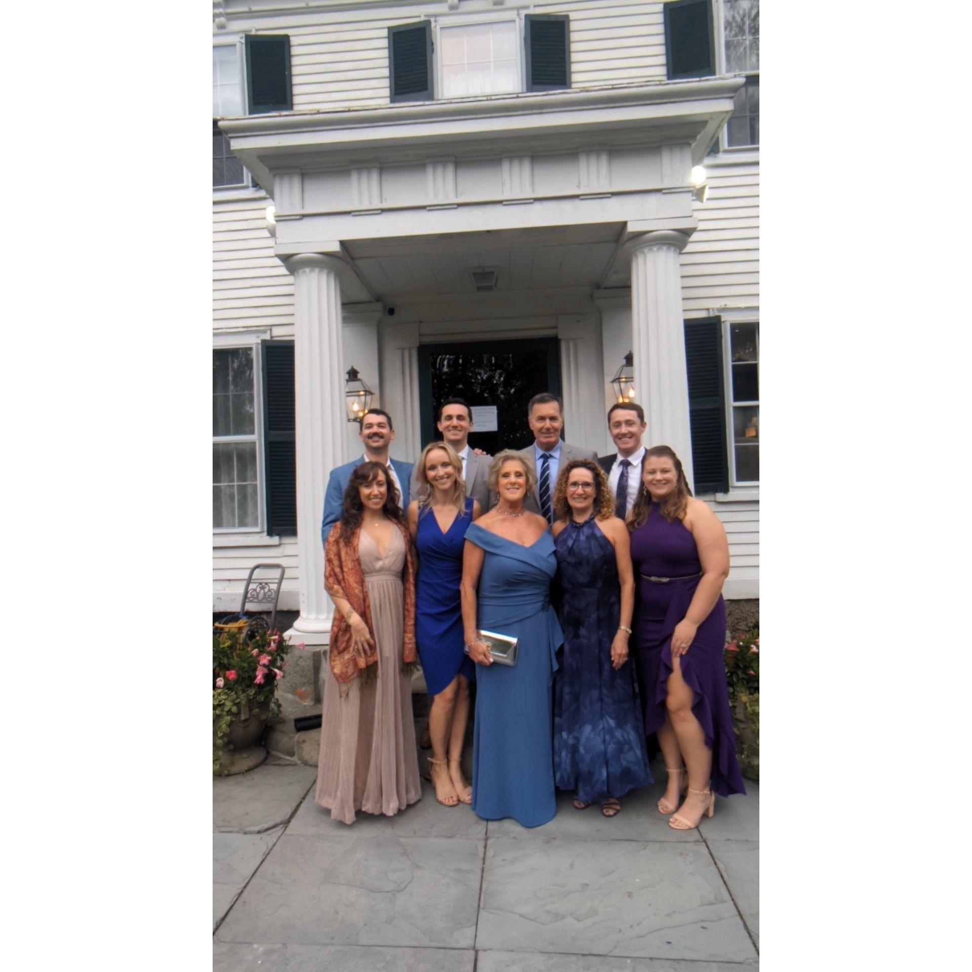 Family photo at Jeff and Jordan's wedding in Salem, Mass, Sept 2024
