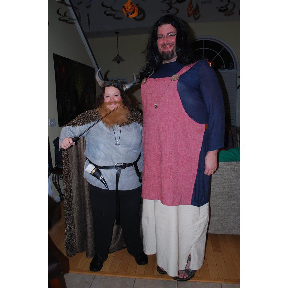 Ragnar the Viking and the maiden he kidnapped, Bridgette