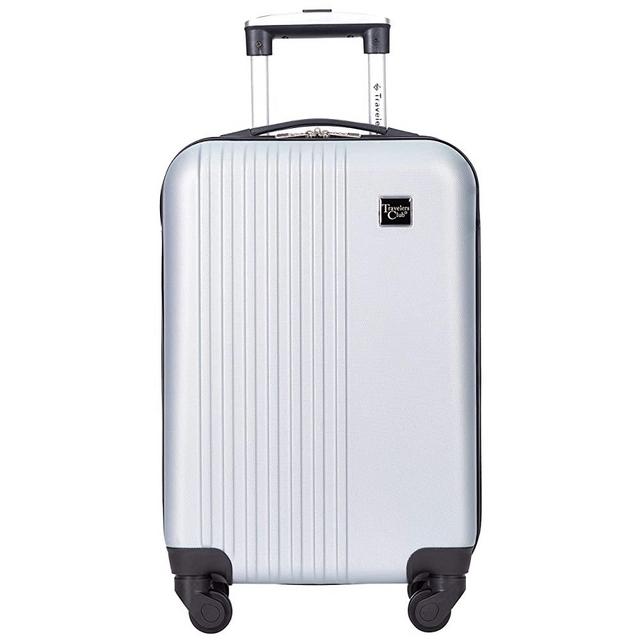 Travelers Club Cosmo Hardside Spinner Luggage, Silver, Carry-On 20-Inch