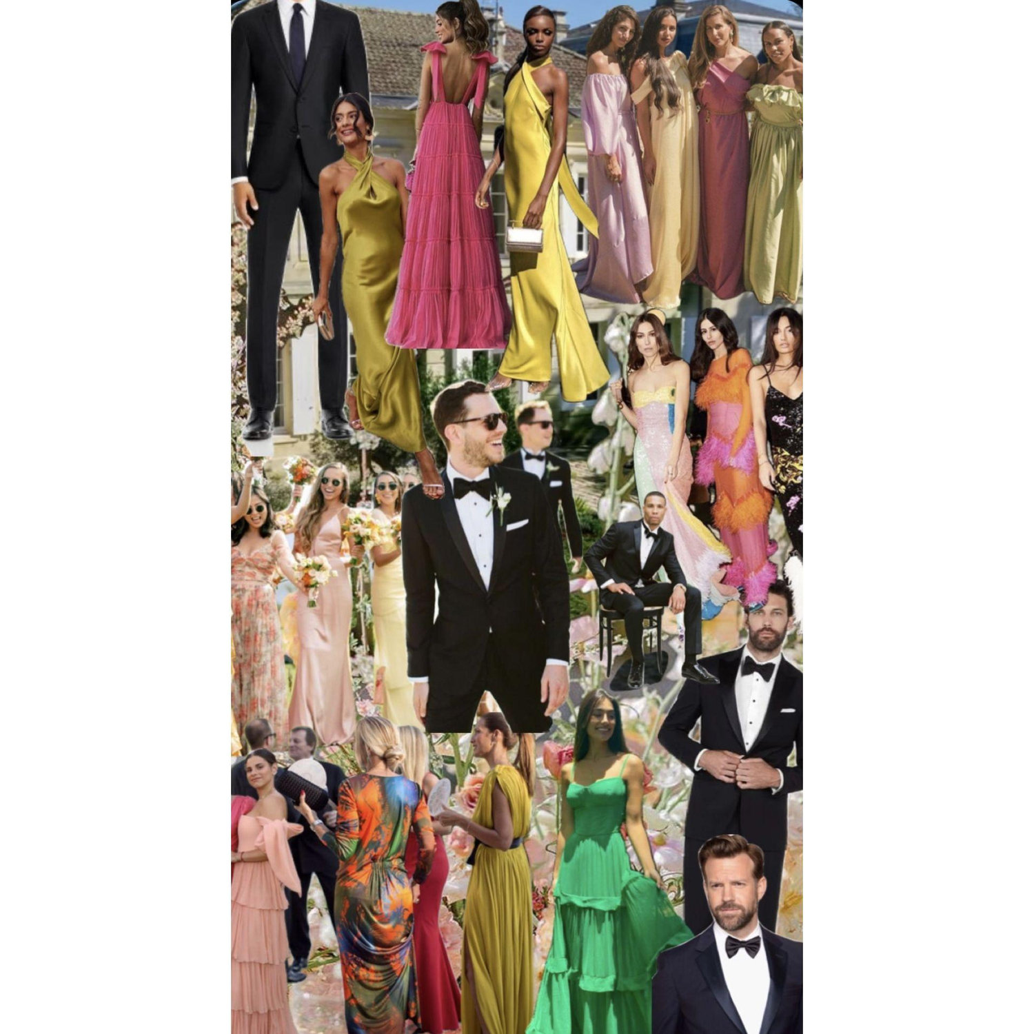 Black tie for him, garden glam for her