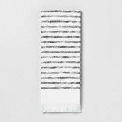Core Stripe Hand Towel - Railroad Gray - Hearth & Hand™ with Magnolia