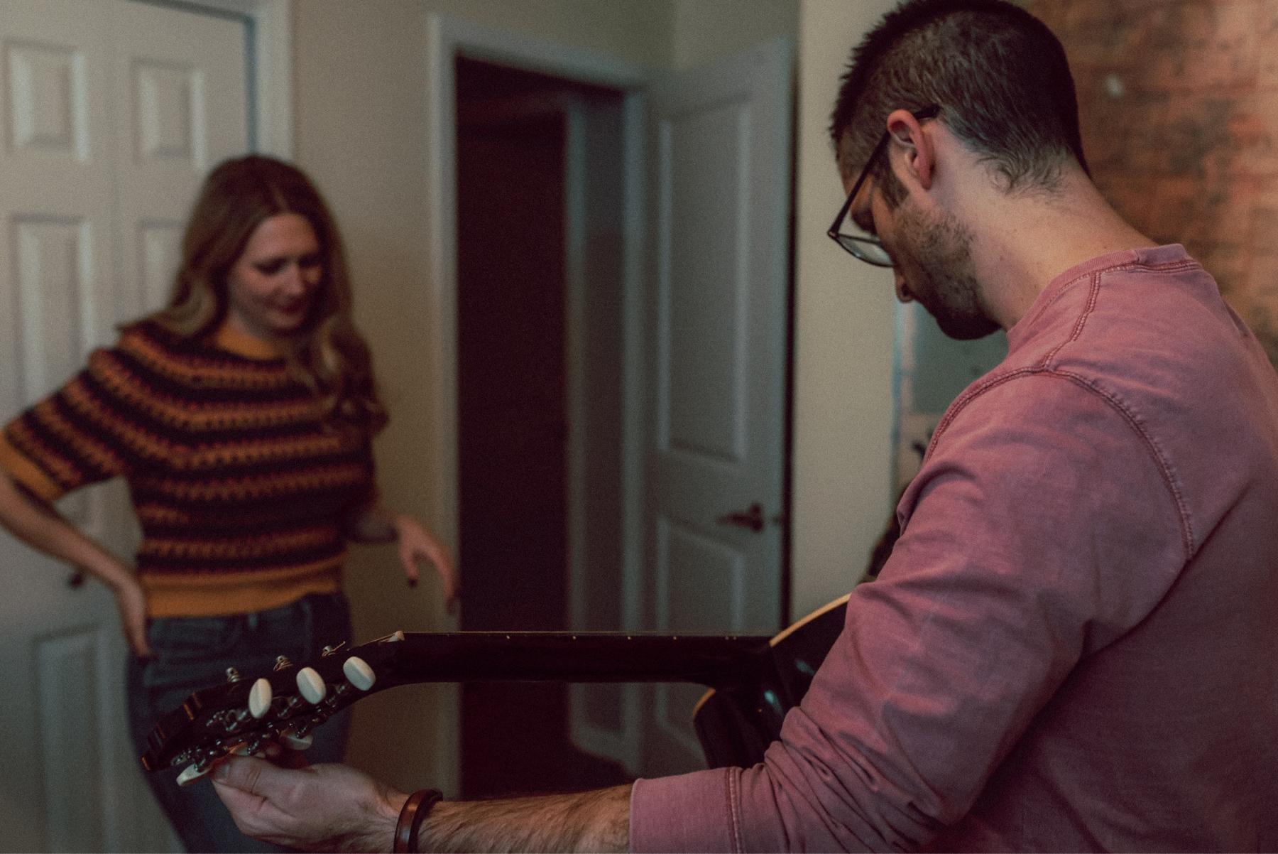 Corey strums a tune (probably Matchbox 20…but he’s working on the Fleetwood Mac).