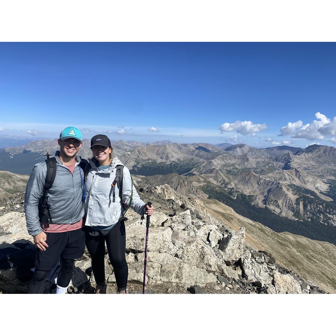 In the summer of 2022 we climbed Mt. Yale (14,200 ft elevation). Our relationship was tested up there lol... but we stayed in Buena Vista, CO and fell absolutely in love with the place!!