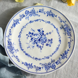 Botanical Transferware Dinner Plate