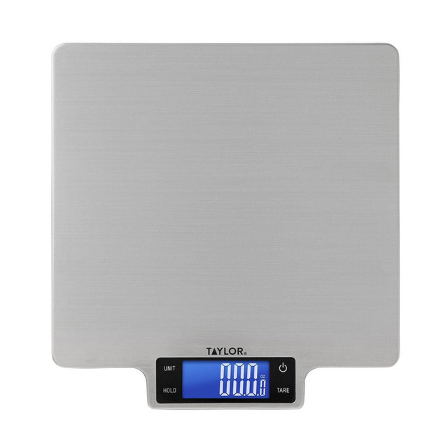 Taylor 22lb Stainless Steel Platform Kitchen Food Scale Gray