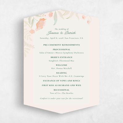 Beige Diamond Wedding Program - Blysse