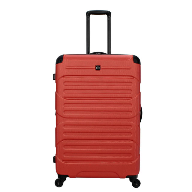 Skyline 28" Hardside Spinner Checked Suitcase - Orange