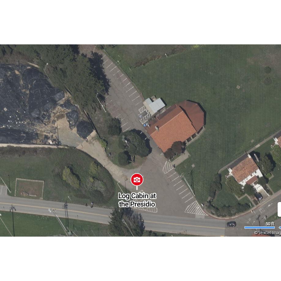 Overview of reception venue with onsite parking.