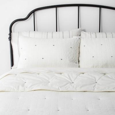 King X Comforter Set Sour Cream / Dark Gray - Hearth & Hand™ with Magnolia